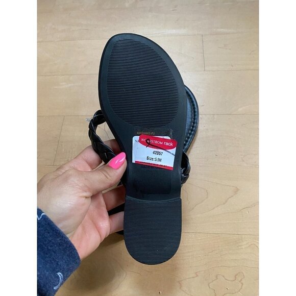 COPY - Abound BNWT "Frannie" braided black sandals thong NEW - Picture 4 of 5